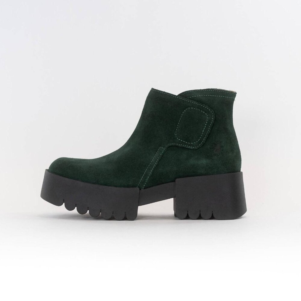 Fly London Women's Ankle Boots Green Forest Sz 38 (7.5) NWOT